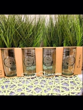 Vidrios San Miguel 100% Authentic Recycled Glass Drinking Glasses (SET OF 4) New